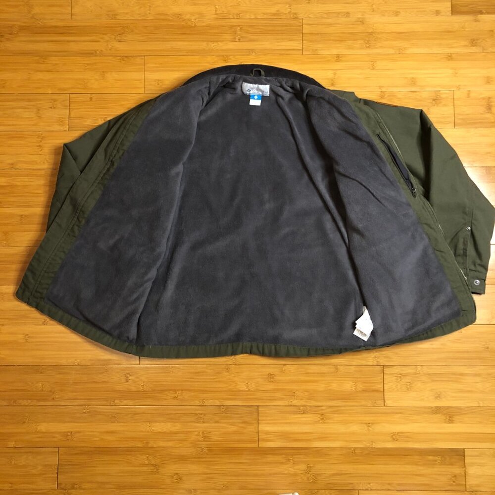 Barn Jacket Columbia Coat Like New Olive Green Fleeced Lined Insulated Jacket - Picture 7 of 13